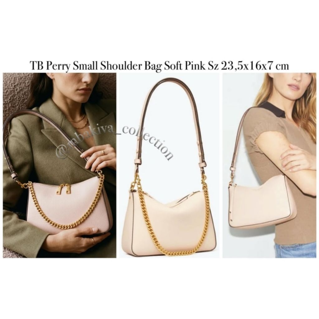 TB Perry Small Shoulder Bag Soft Pink