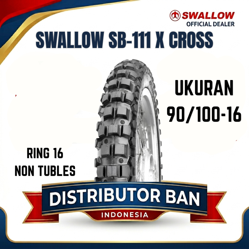 BAN MOTOR TRAIL SWALLOW SB-111A X CROSS PRO RING 16 UKURAN | 90/100 | TRAIL