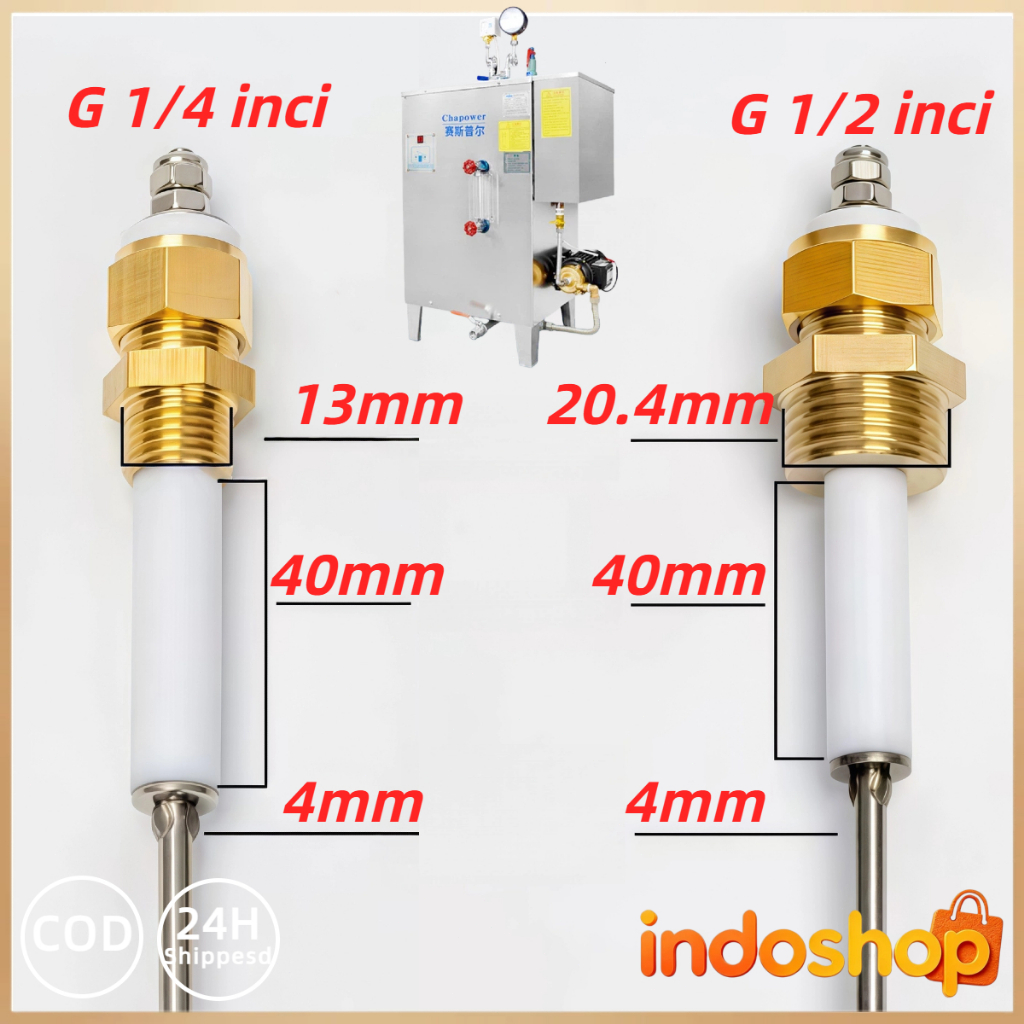 Batang Elektroda Boiler Elektroda Tingkat Air, Sensor Level Air Probe Ketinggian Air Otomatis Cocok 
