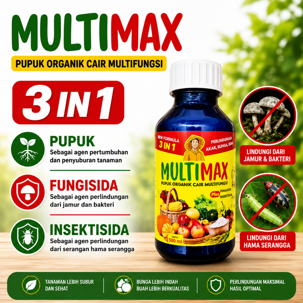 MULTIMAX Pupuk Organik Cair + Fungisida & Insektisida