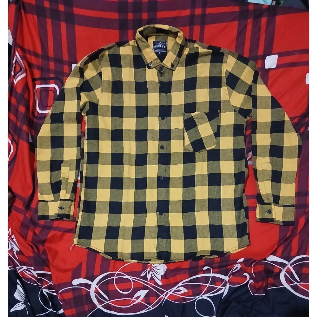 kemeja flanel hurley
