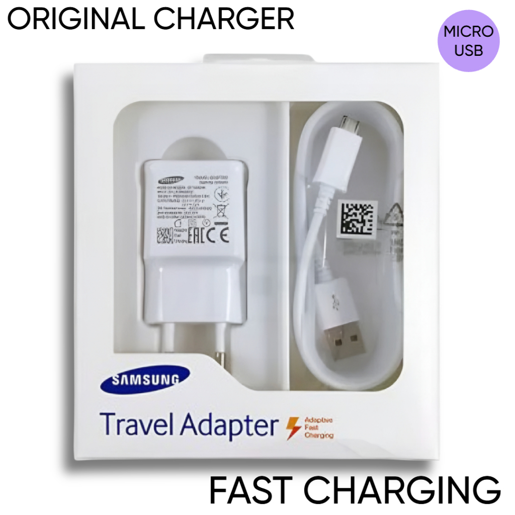 Charger Micro Usb Fast Charging Original 100% Casan Cas Hp Samsung A03 A02 A01 Core J2 Prime J7 Ori