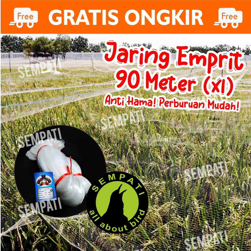 SEMPATI JARING EMPRIT & PIPIT / JARING SAWAH / JARING PADI DAN MINA PADI / JARING BURUNG KECIL JARIN