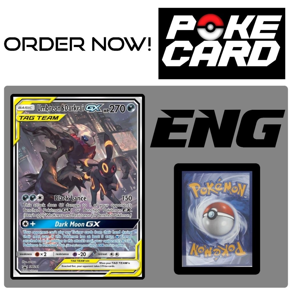 Umbreon & Darkrai GX Tag Team ENG CLONE/REPLIKA