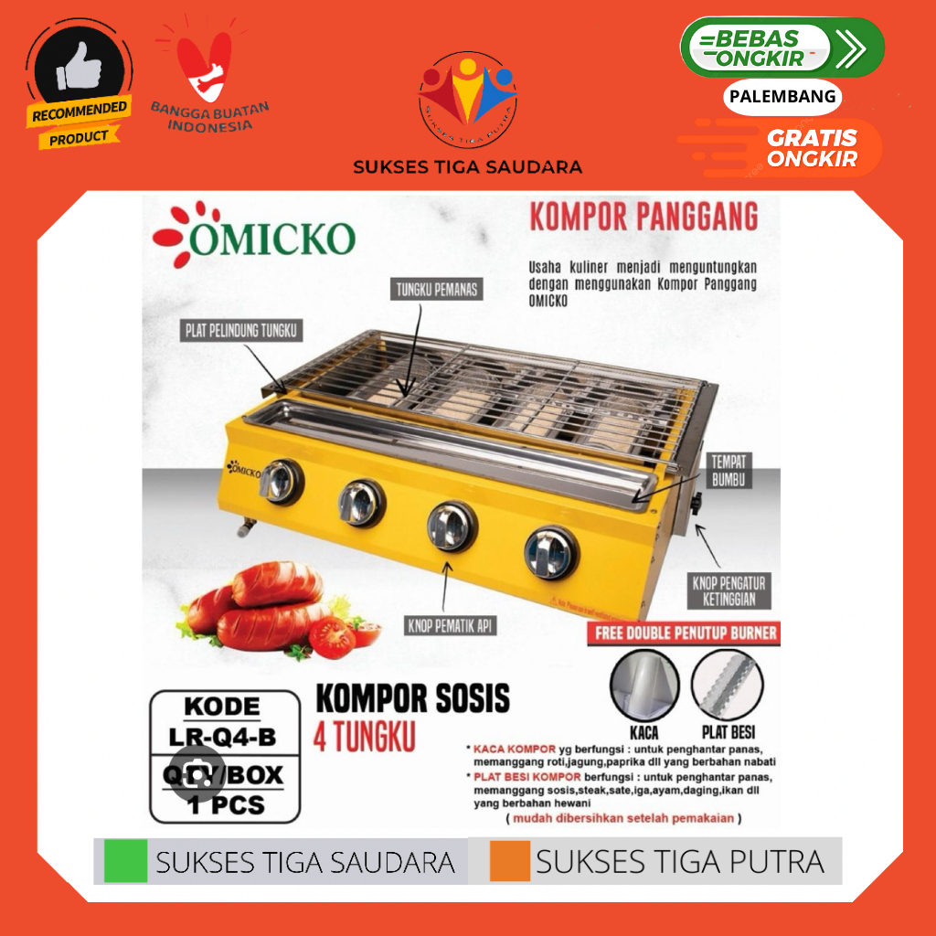 KOMPOR PANGGANGAN GAS SOSIS BAKSO BAKAR OMICKO