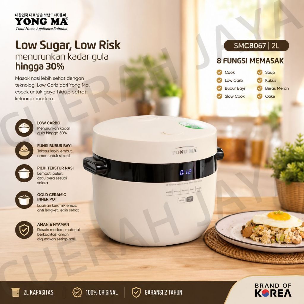 Yong Ma SMC 8067 Low Carbo Rice Cooker Yongma Yong Ma Magic Com YongMa 8067