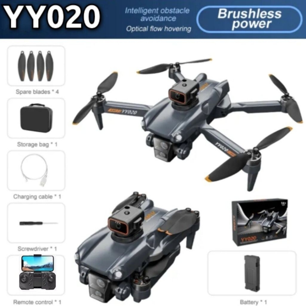 Drone YY020 Brushless Motor Camera 4K Wifi FPV OAS ESC Drone 1Bat ...