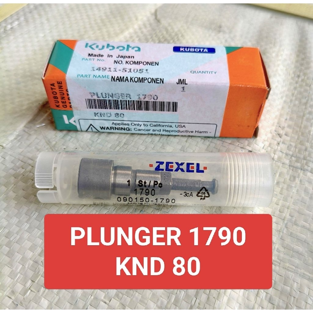 PLUNGER Assy KND80 ATAU 1790 MESIN DIESEL KUBOTA ZEXEL