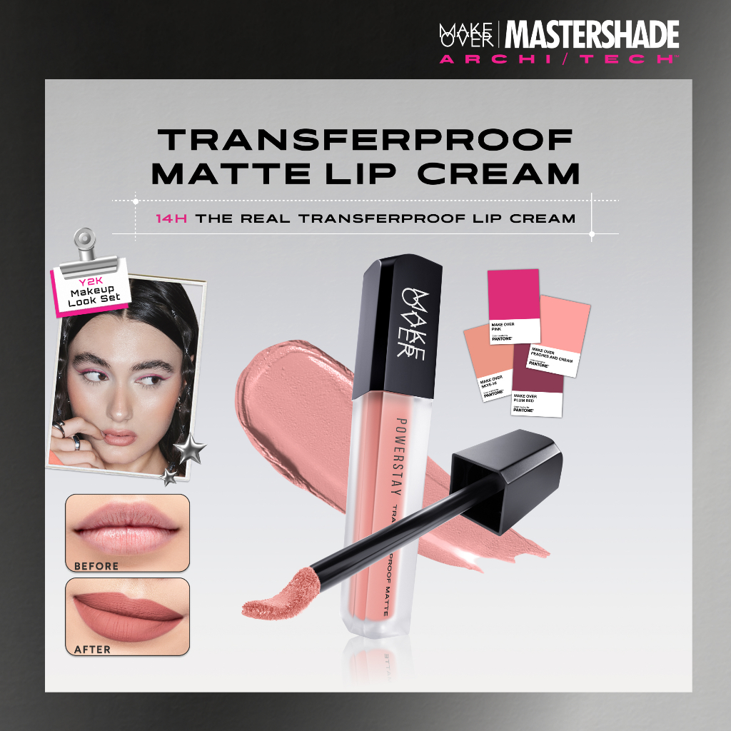 [SPECIAL MASTERSHADE] MAKE OVER Powerstay Transferproof Matte Lip Cream - Lipcream x PANTONE Tahan L