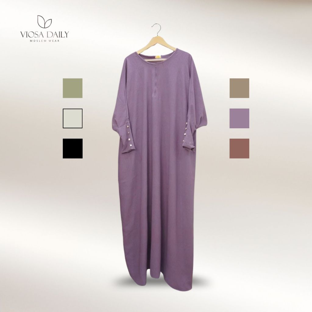 Viosa Daily - Abaya Umroh Medina Crincle Airflow Premium Abaya Batwing