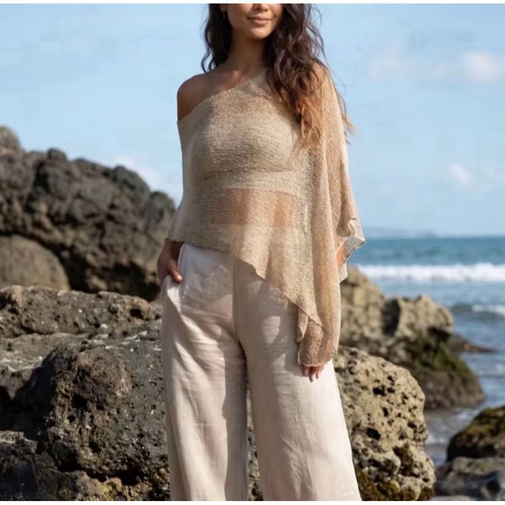 SUMMER OUTER RAJUT TERBARU// BALI OUTFIT PANTAI ATASAN WANITA OUTER PONCHO