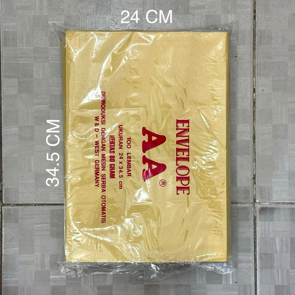 Amplop Coklat Folio AA 24 x 34.5 CM Isi 100 lembar