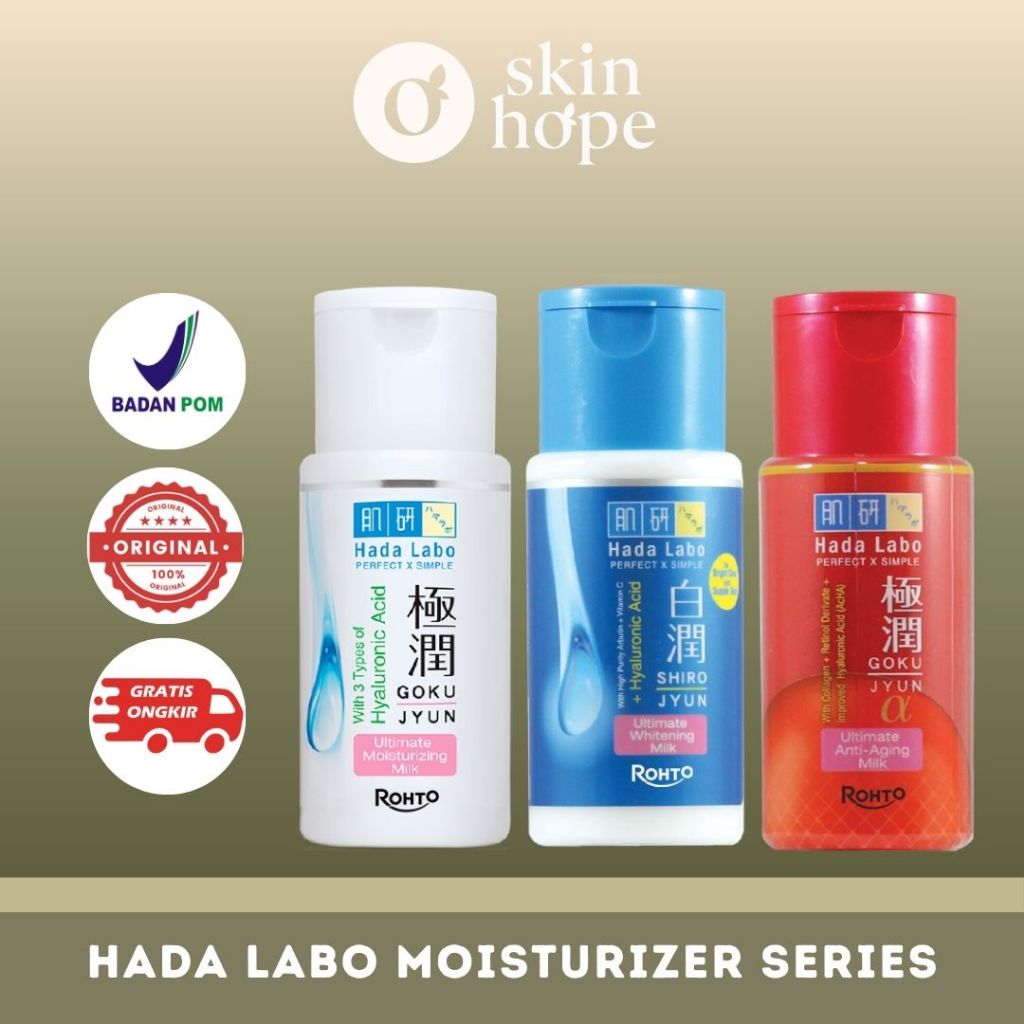 Hada Labo Ultimate Moisturizing Milk All series | Moisturizer Hada Labo Shirojyun Gokujyun Alpha | M