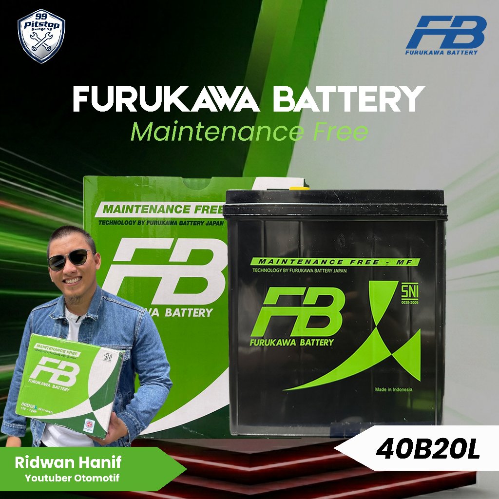 Furukawa Battery / FB Aki Kering Mobil NS40ZL / 40B20L 38Ah