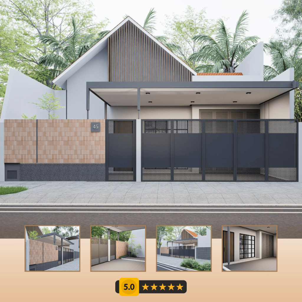 Jasa Desain Rumah 3D Minimalis + RAB