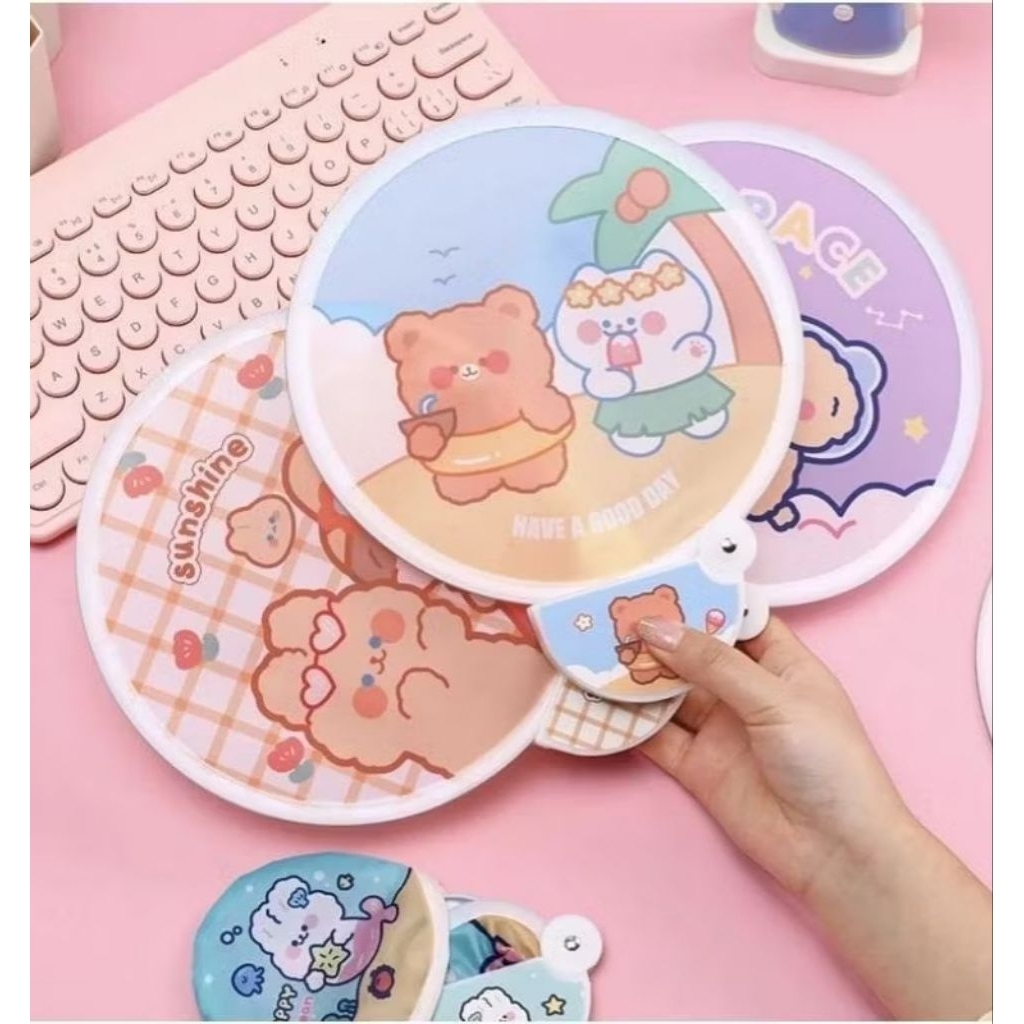 KIPAS LIPAT BULAT/KIPAS LIPAT MINI/KIPAS KARAKTER LUCU