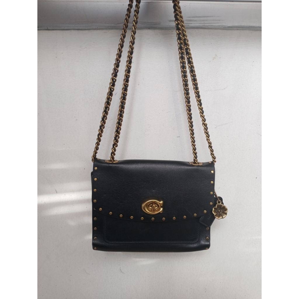 Tas Coach Mini Parker 18,5 cm rivets (Preloved)