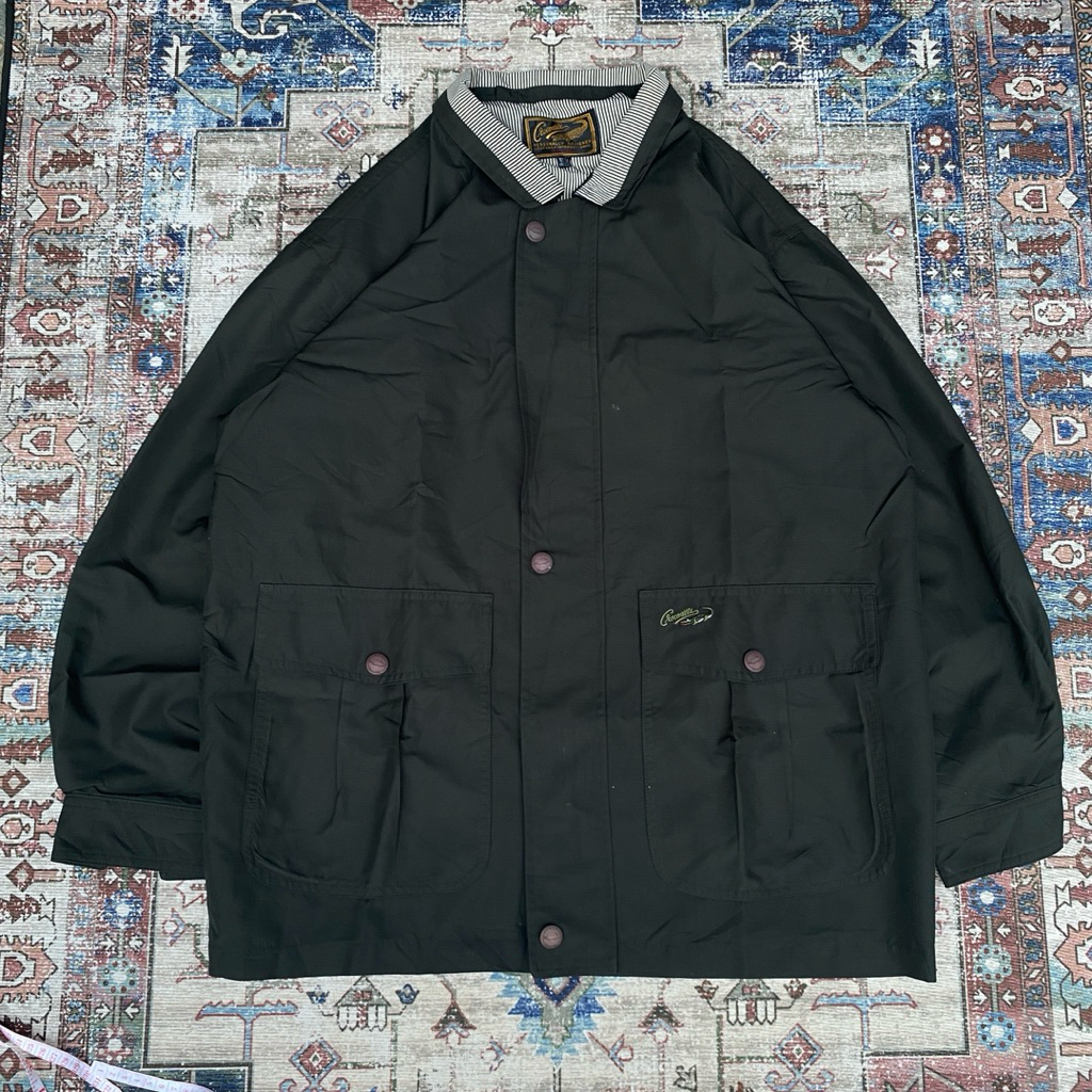 vintage jacket semi-parka crocodile casual winter work jaket oldmoney streetwear second