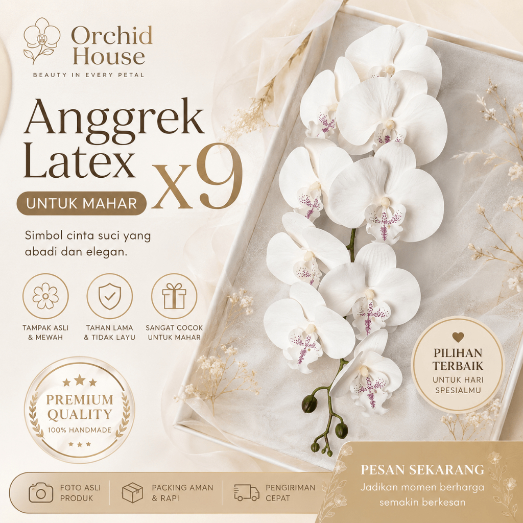<Min 30 pcs> ANGGREK LATEX K9 Warna Terlengkap *Harga Grosir*