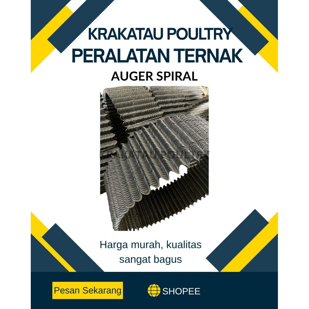 AUGER SPIRAL - TEMPAT PAKAN OTOMATIS AYAM FEED PIPE
