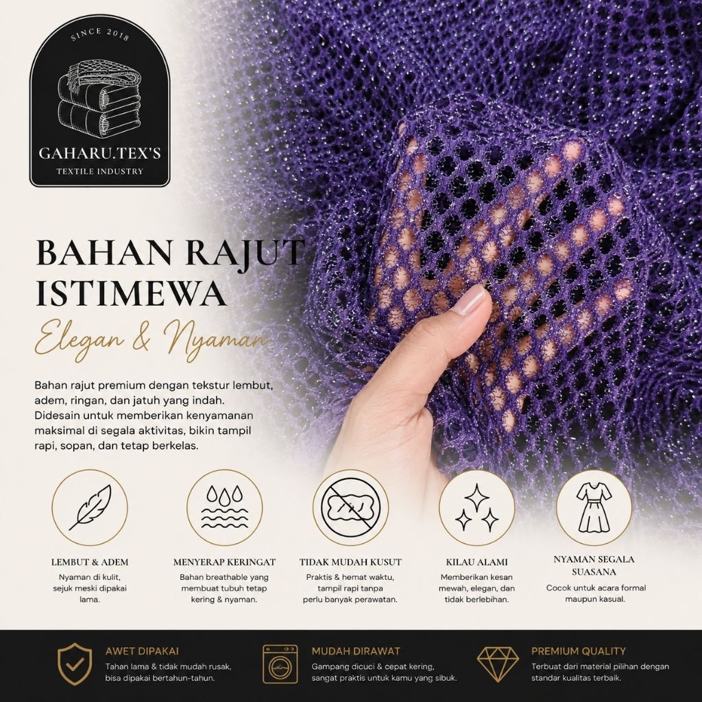 kain rajut premium // kain rajut meteran // kain rajut import