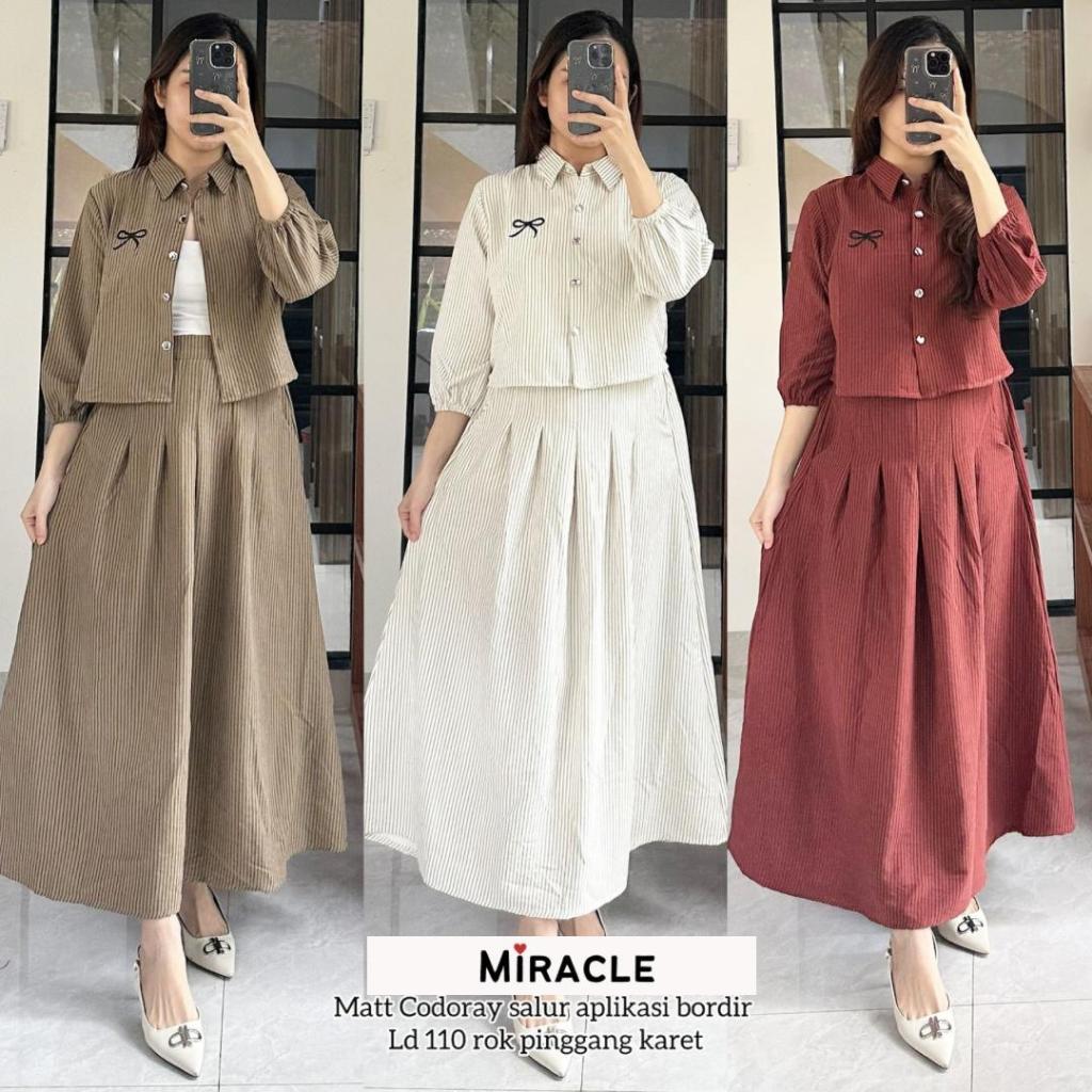 VITA SET ROK - ATASAN&ROK PANJANG BAHAN SOFT CODORAY SALUR PREMIUM