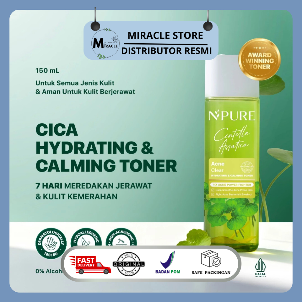NPURE Centella Asiatica Toner Full 150ml | Travel Size/ mini size 30ml NPURE (Cica Series)