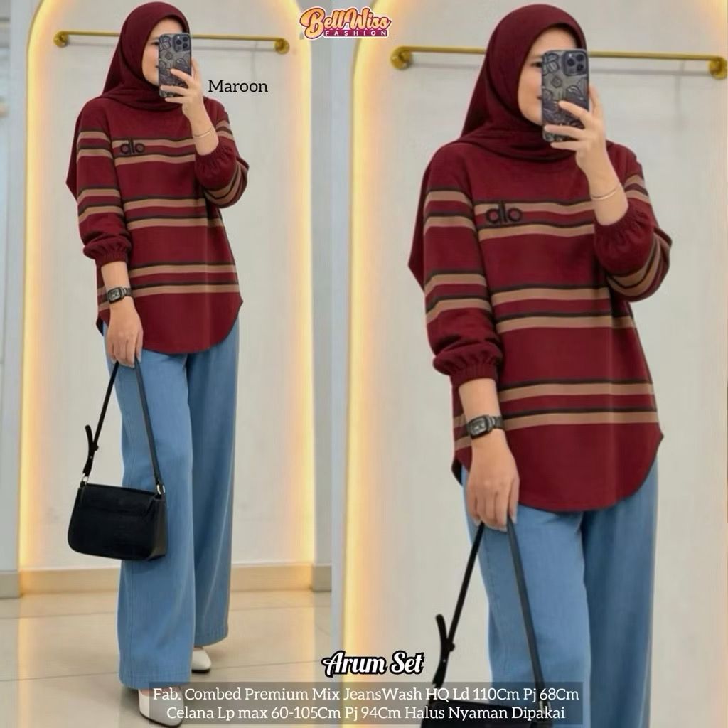 Honey Set,Lulu Set,Arum.Smile.Naya Set Jeans Wanita kekinian terbaru