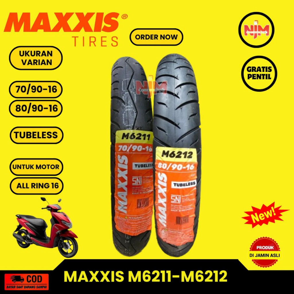 BAN TUBLES MAXXIS M6211 RING 16 UNTUK MOTOR NOUVO SKYWAVE