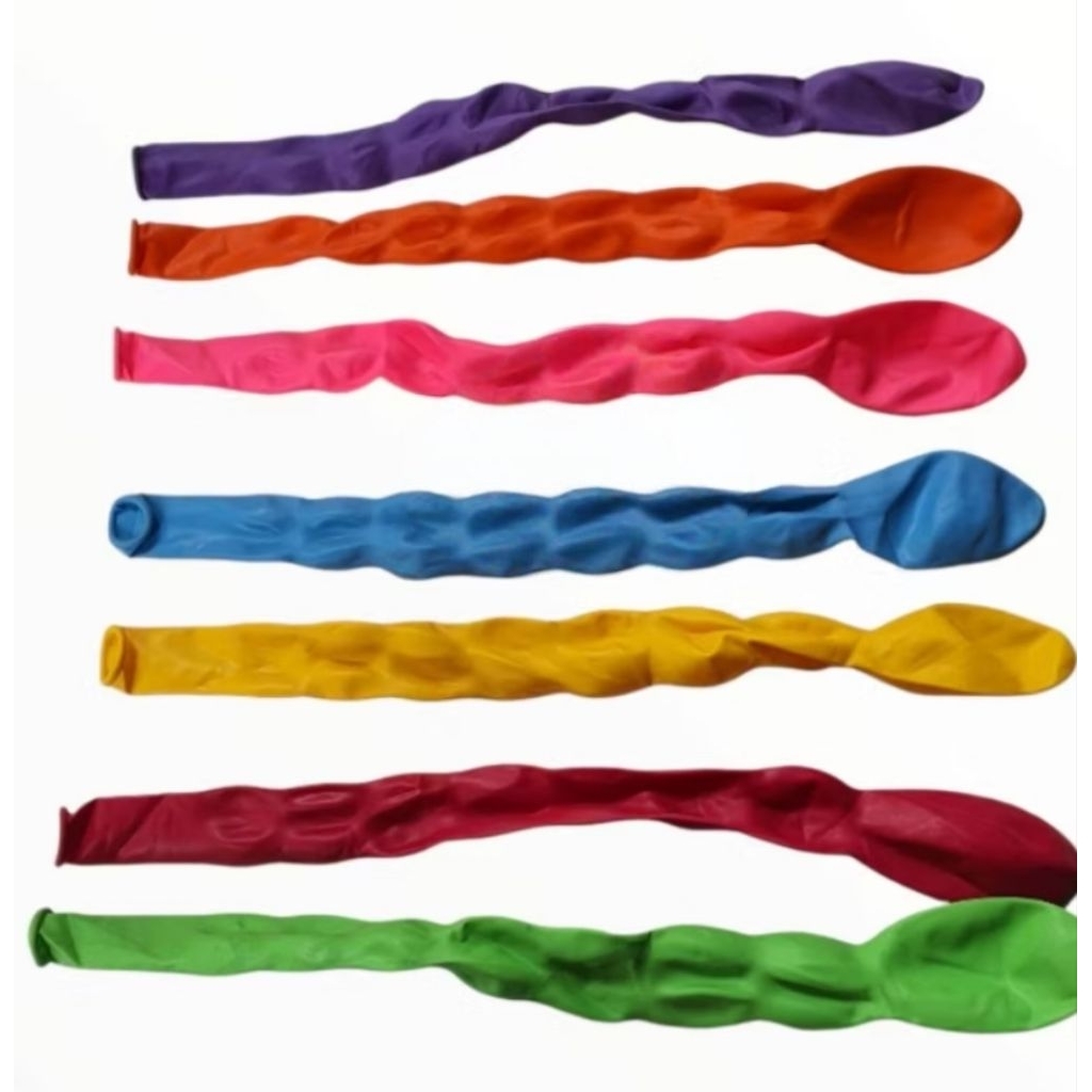 100 Pcs Balon Karakter Kacang Polong jumbo Mix Warna / Balon Udara Twisted Latex