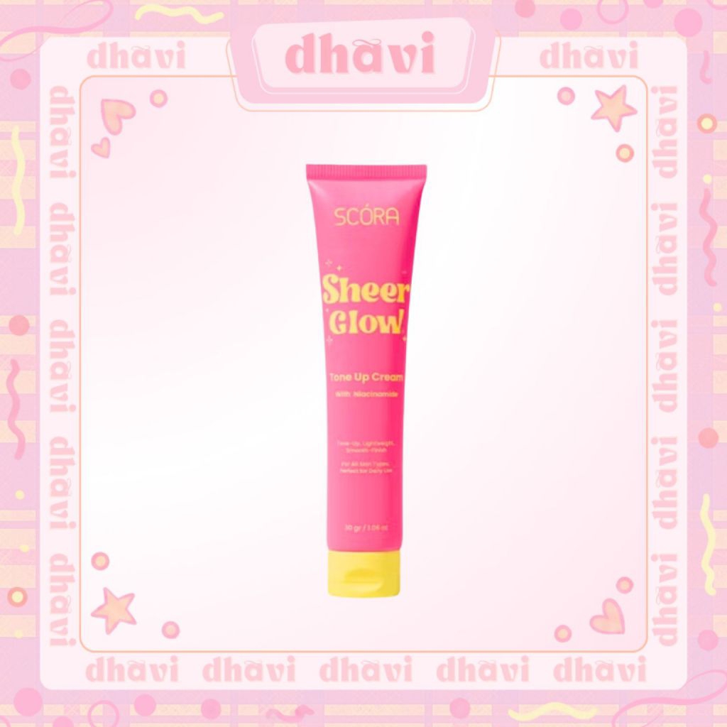 SCORA Brightening Sheer Glow Tone Up Cream 30gr Pelembab ToneUp Scora SS Wajah