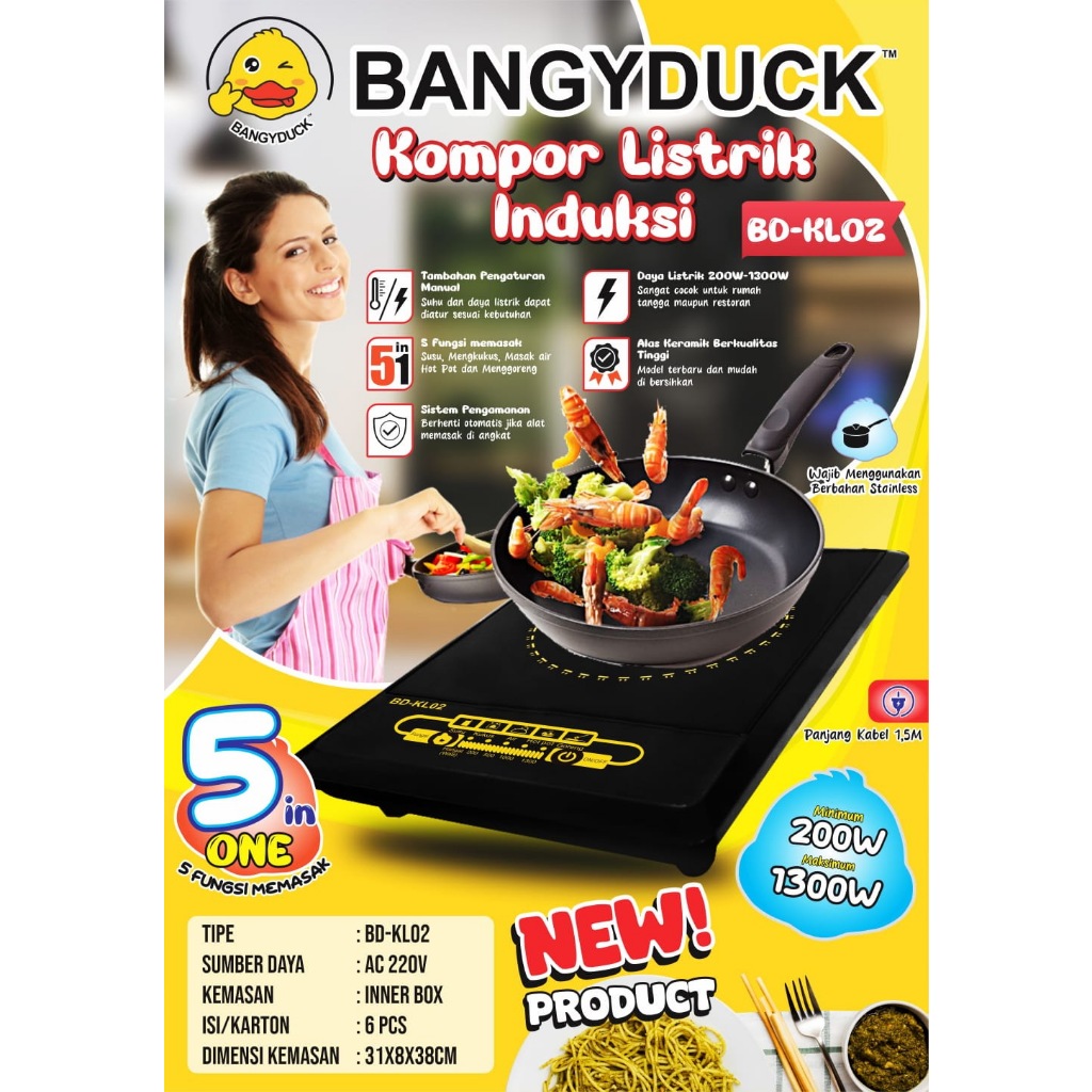 KOMPOR INDUKSI  / LISTRIK BANGYDUCK WATT KECIL INDUKSI