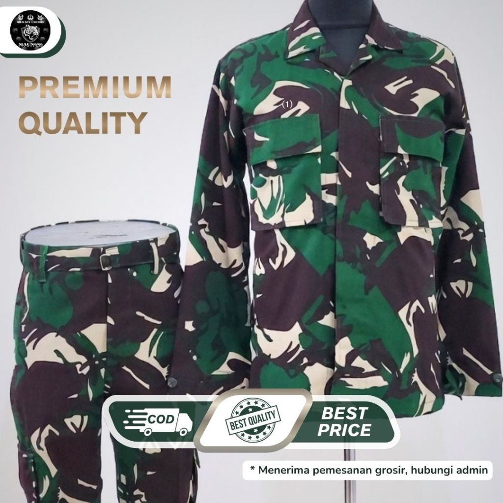 Baju PDL TNI Malvinas Micropoly Wool / Jahitan rapi / Nyaman