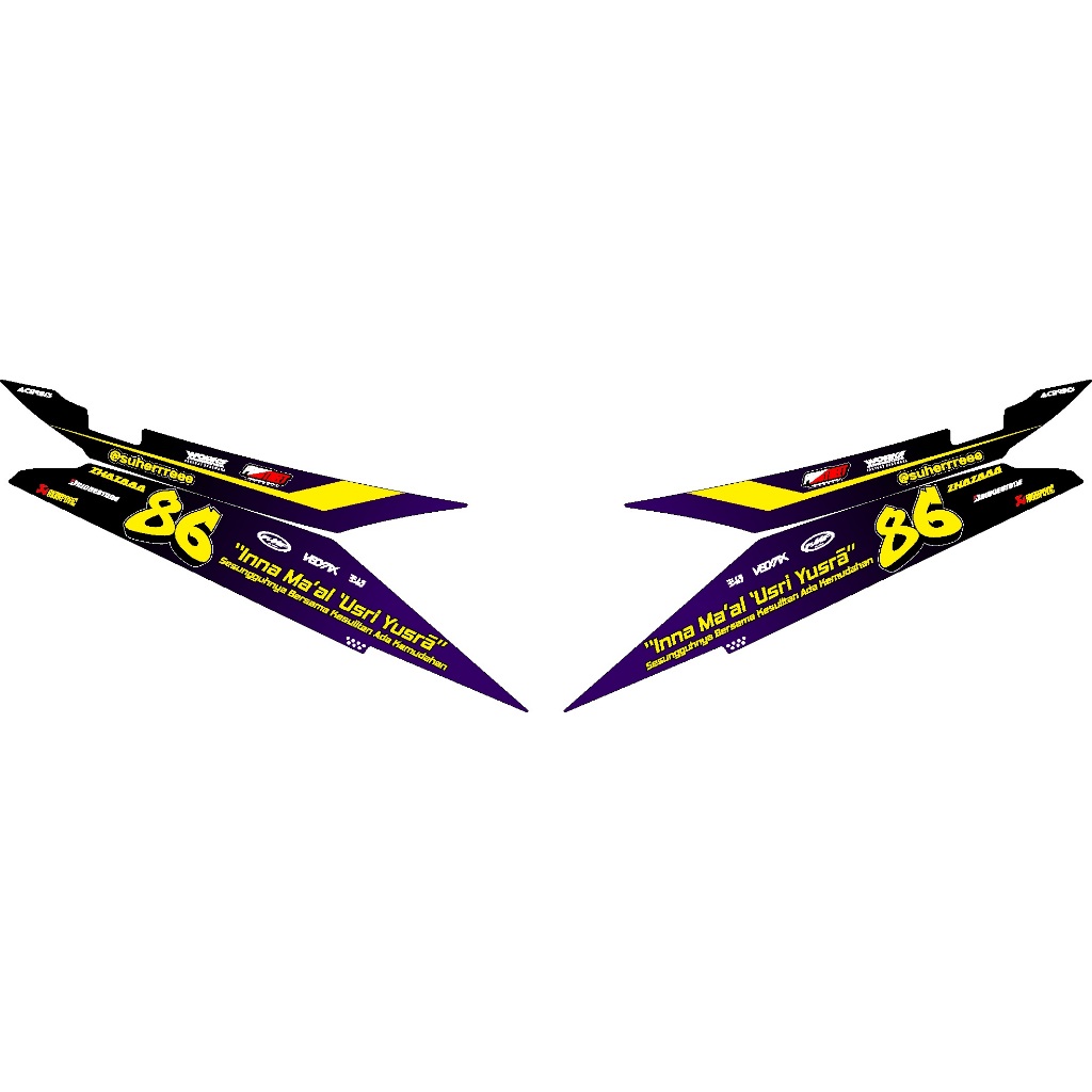 DECAL BODY BELAKANG JUPITER MX 135 GRATIS CUSTOM NAMA DAN NOMOR