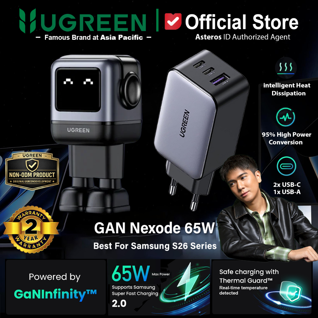 UGREEN Kepala Charger For Samsung S26 S26+ S26 Ultra Super Fast Charging 2.0 45W 60W