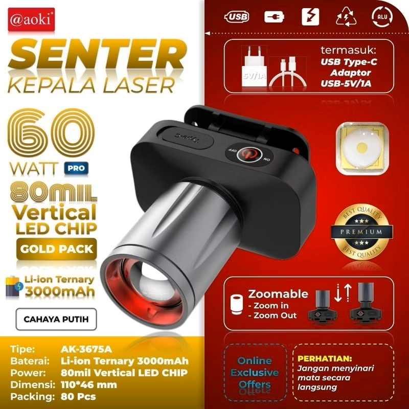 Senter Kepala AOKI AK-3675A