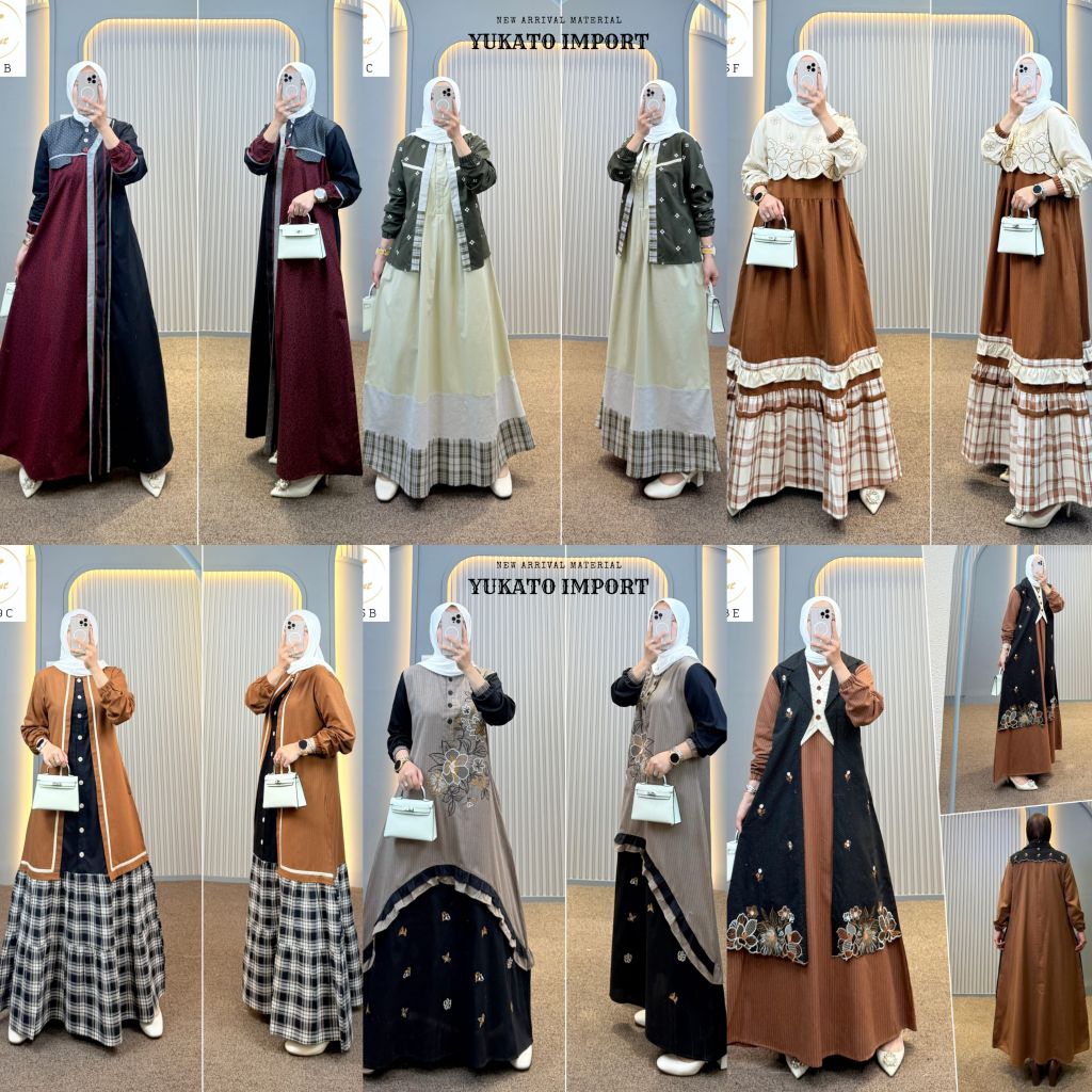 Gamis & Long Tunik Syaina By Semut Ori Terbaru (Ready)