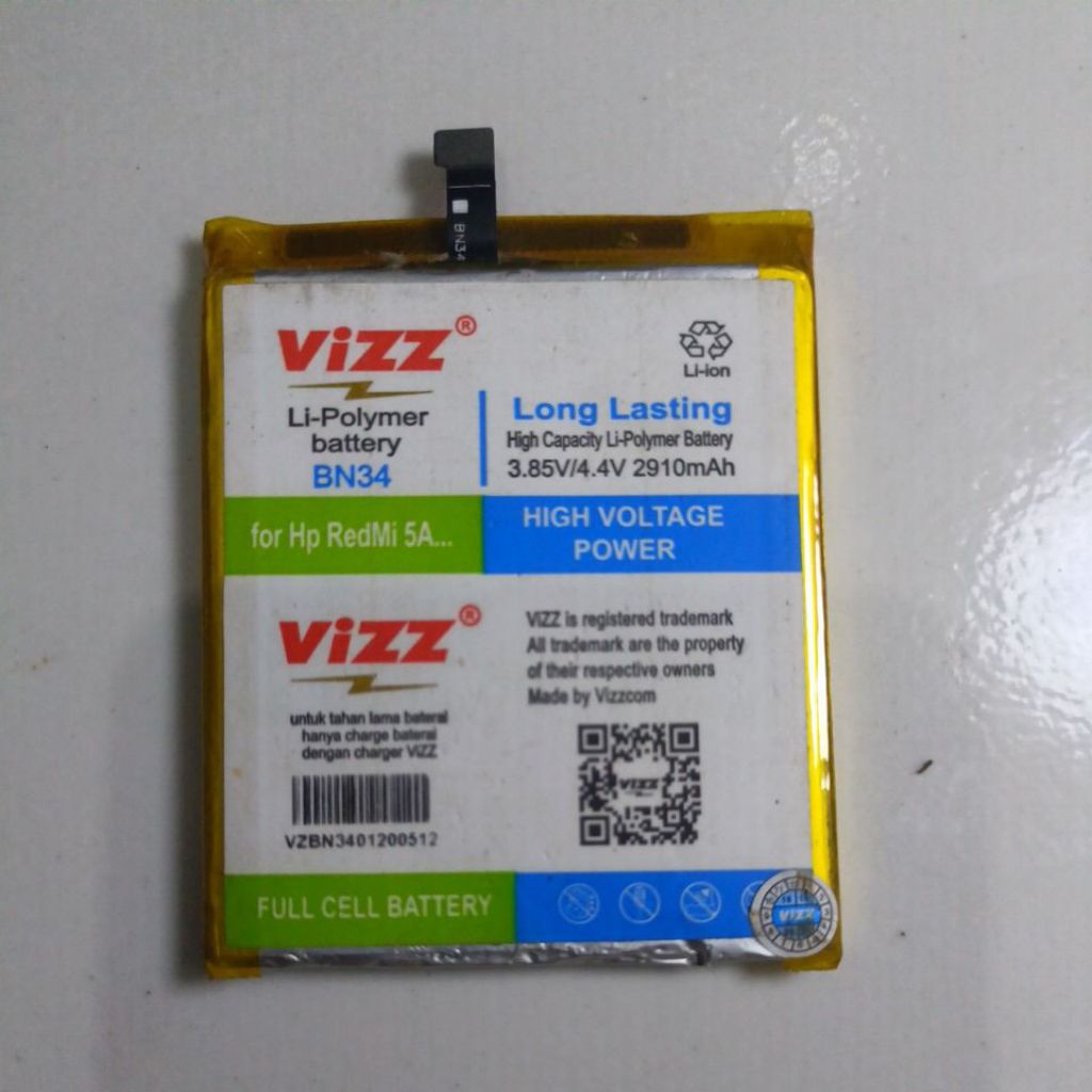 Baterai Redmi 5a ( BN34 ) Vizz normal tested
