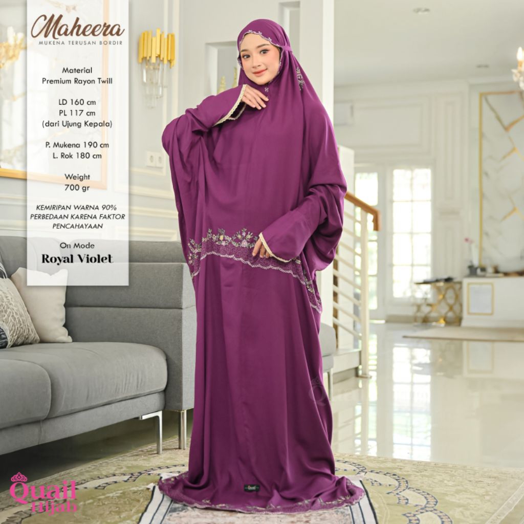 Maherra Quail || Mukena Terusan Bordir
