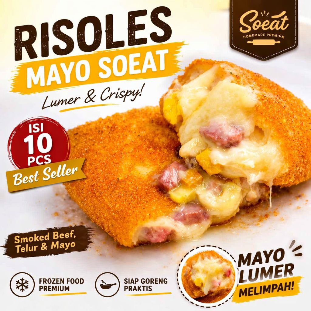 Risoles Frozen Bandung Mayo SoEAT | Risol Premium Lumer | Isi 10