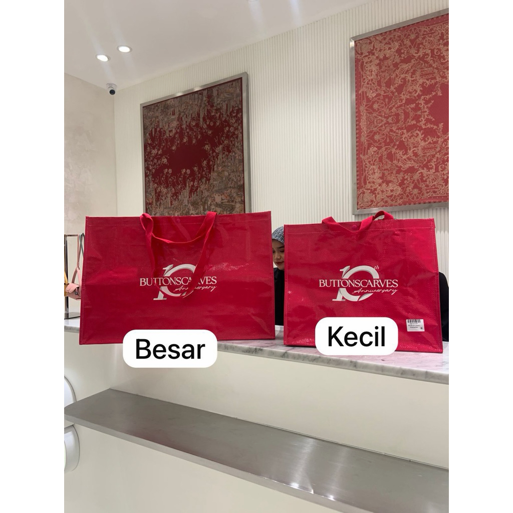 EVERYDAY SHOPPING BAG TAS BELANJA BUTTONSCARVES NEW ORIGINAL STORE