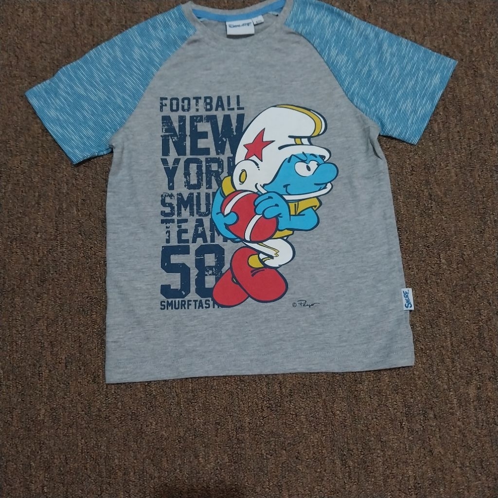 Kaos anak karakter Smurf original