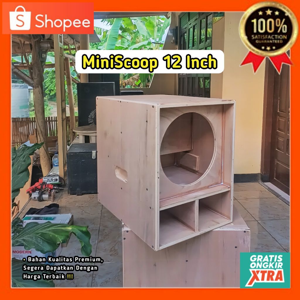 Box Subwoofer MiniScoop 12 inch bahan 15 mm