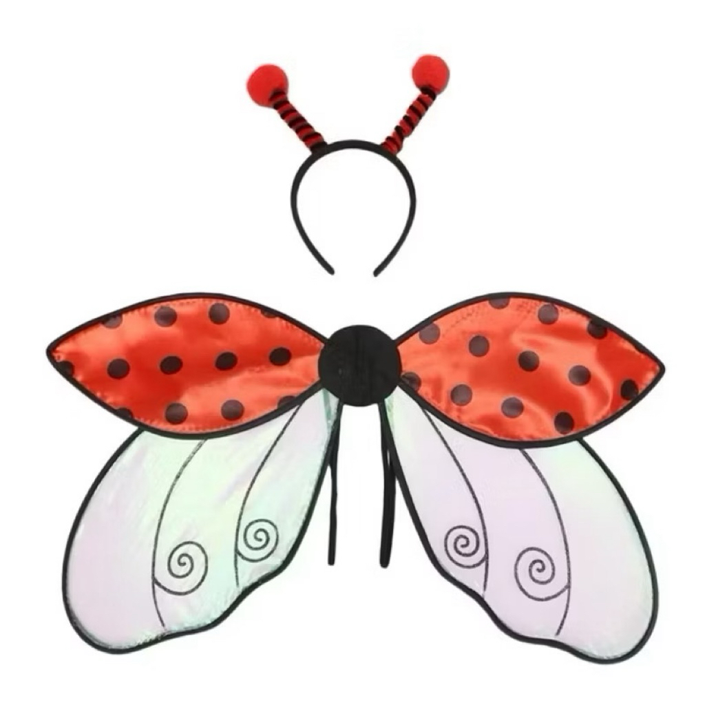 2in1 kostum sayap kumbang kepik ladybug | ladybug wing costume kosplay kepik