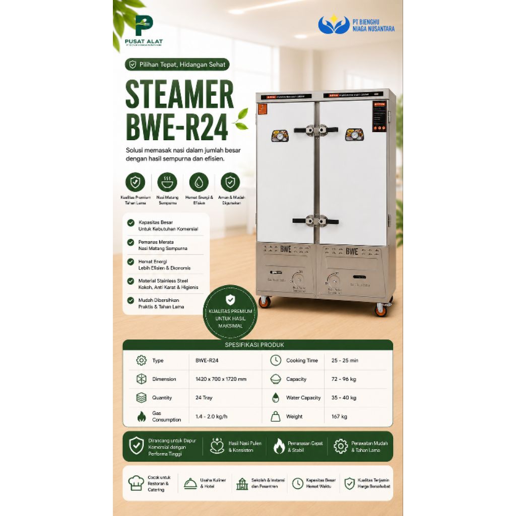 steamer BWE royal star 24 tray