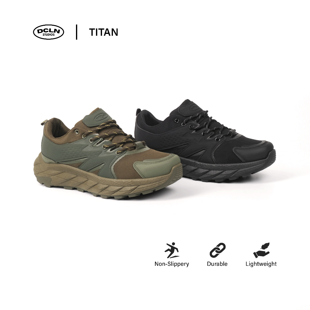 Declan Sepatu Outdoor Sneakers Casual Pria Titan 01-097 Black