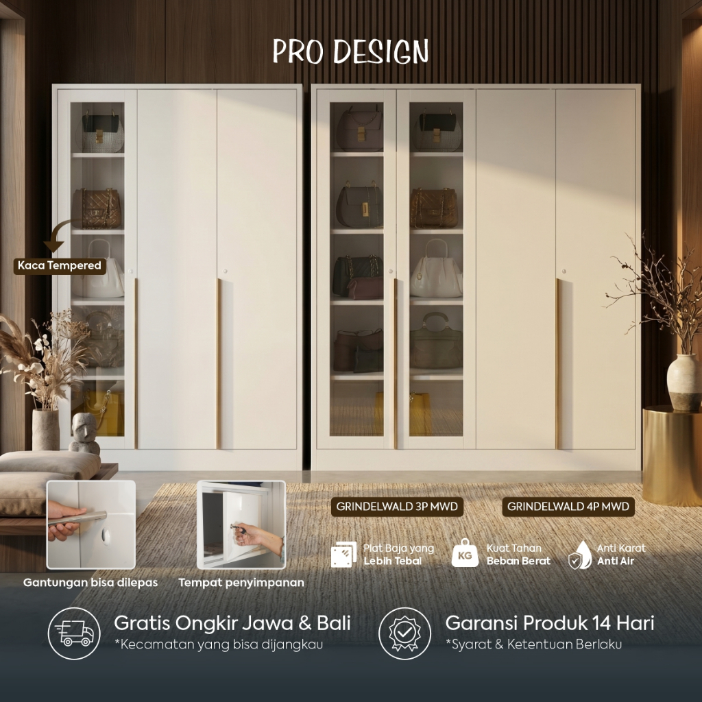 Pro Design Grindelwald MWD Lemari Pakaian Besi