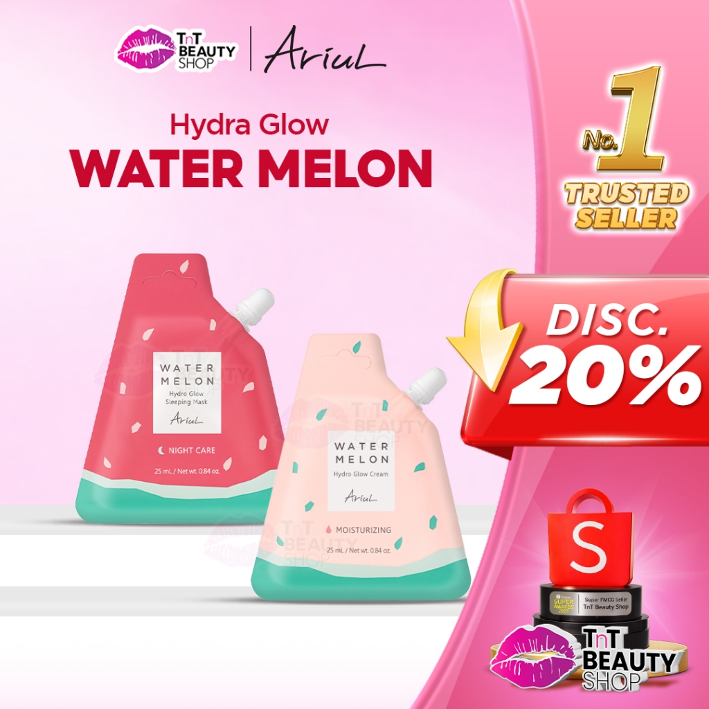 Ariul Watermelon Hydro Glow Sleeping Mask Spout | Hydro Glow Cream Spout 25ml | TnT Beauty Shop