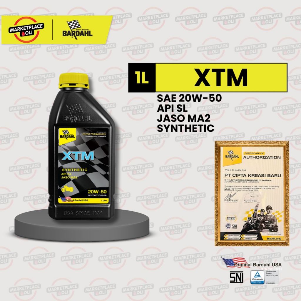 Bardahl XTM 20W-50 Synthetic Ester - Oli Sepeda Motor