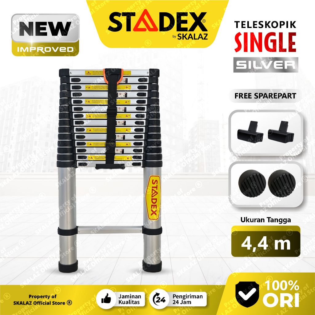 Stadex Tangga Teleskopik Aluminium Single 4.4 mtr